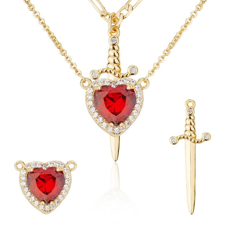 EternaBond – Sword & Heart Matching Couple Necklaces