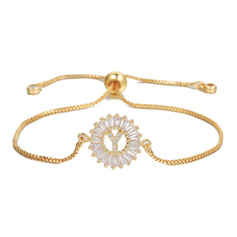 CharmLuxe – Personalized Initial Bracelet
