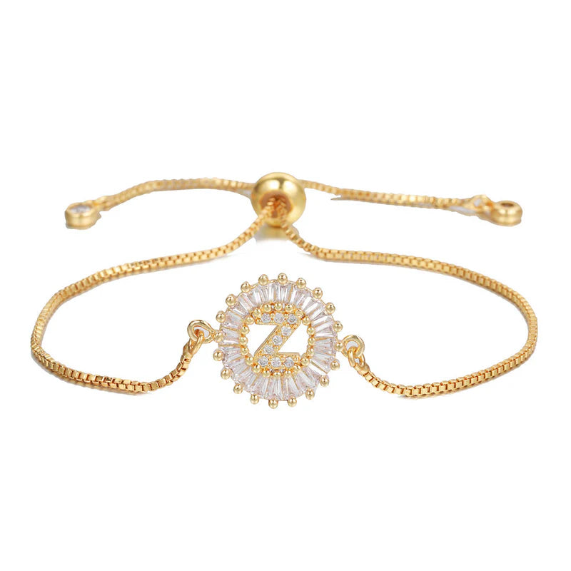 CharmLuxe – Personalized Initial Bracelet