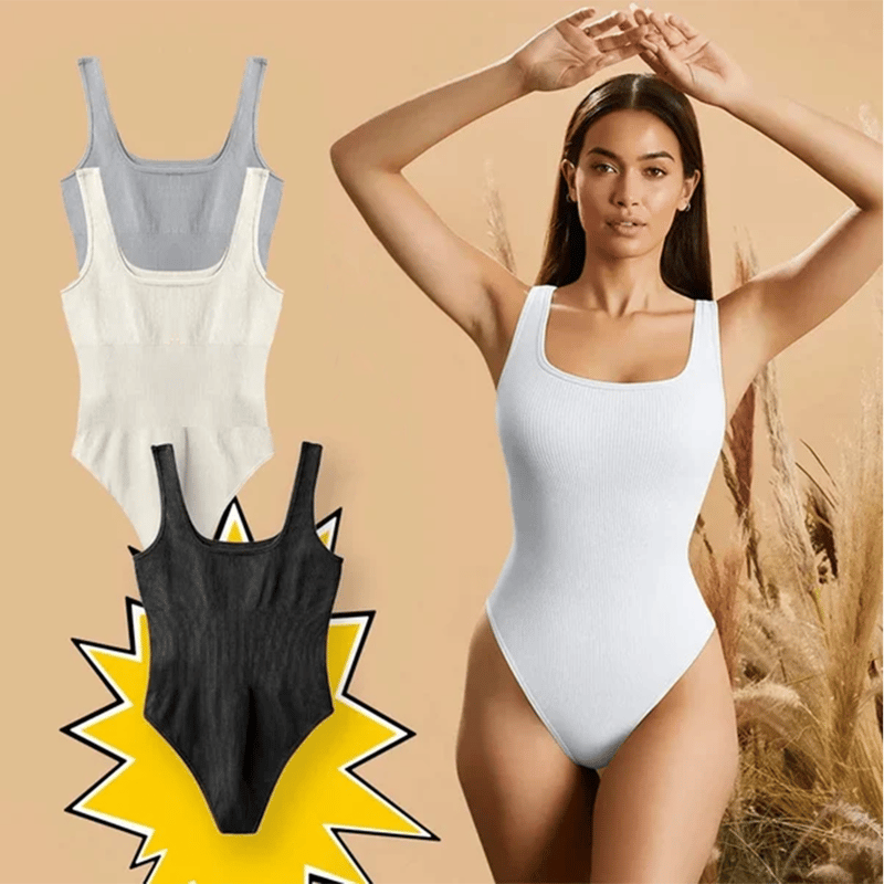 LuxeFemme – Sculpted Ribbed Bodysuit