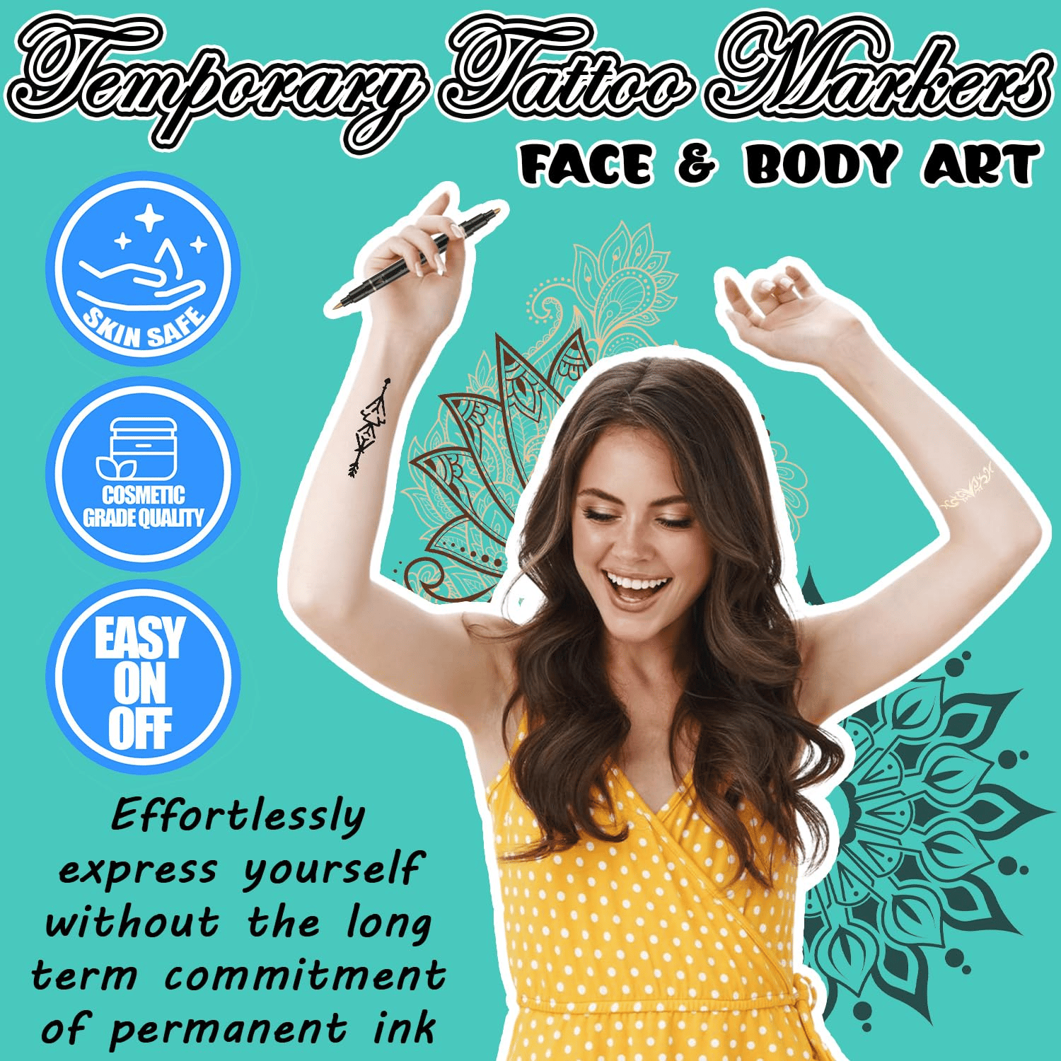 SkinDoodle – Fun Tattoo Marker Set