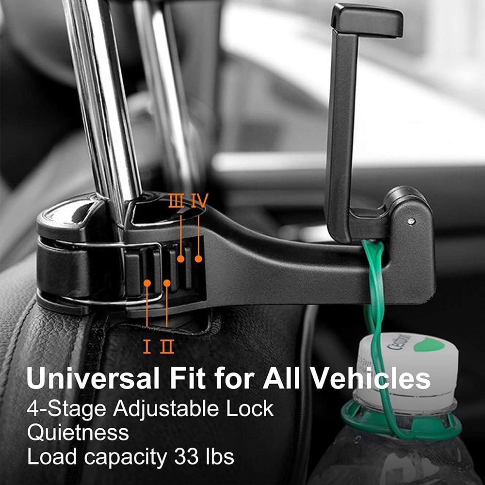 TravelHook - Adjustable Car Headrest Hook for Bags & Accessories