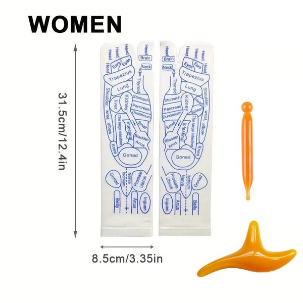 SoleHarmony – Reflexology Chart Socks with Massage Tool