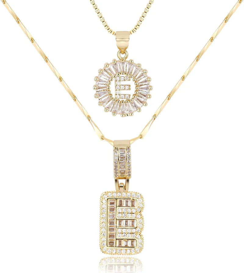 LetterLuxe – Personalized Initial Pendant Set