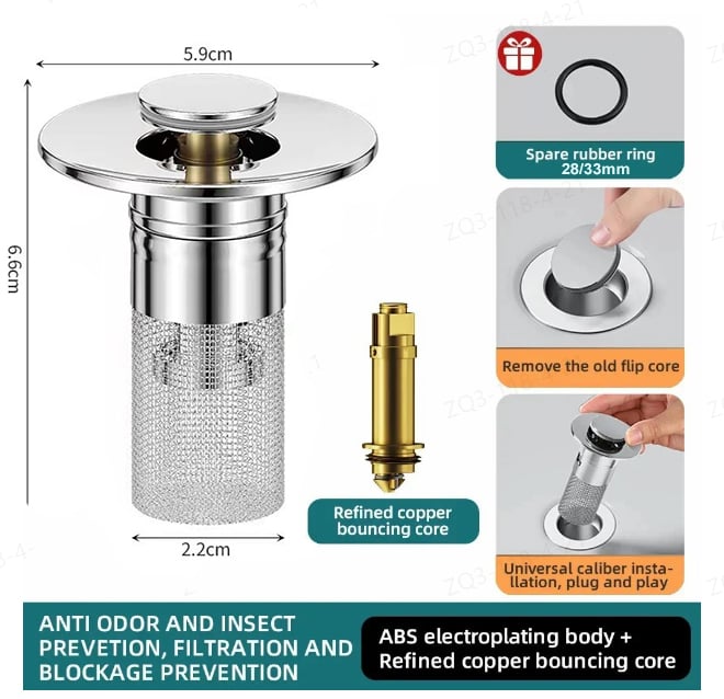 ClogGuard – Bathroom Drain Stopper Pro
