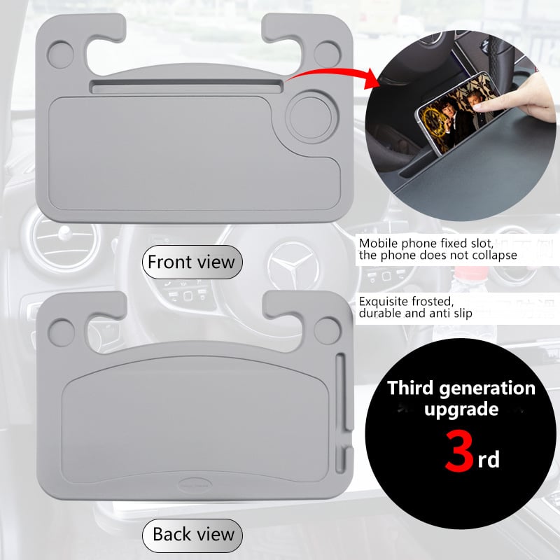 DriveDesk - Portable Car Steering Wheel Table for Meals & Work