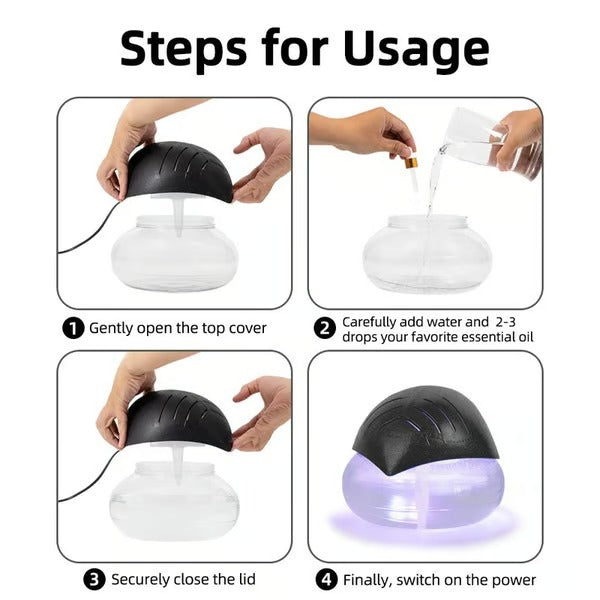 AromaBreeze – Air Purifier with 4 Scented Perfume Bottles