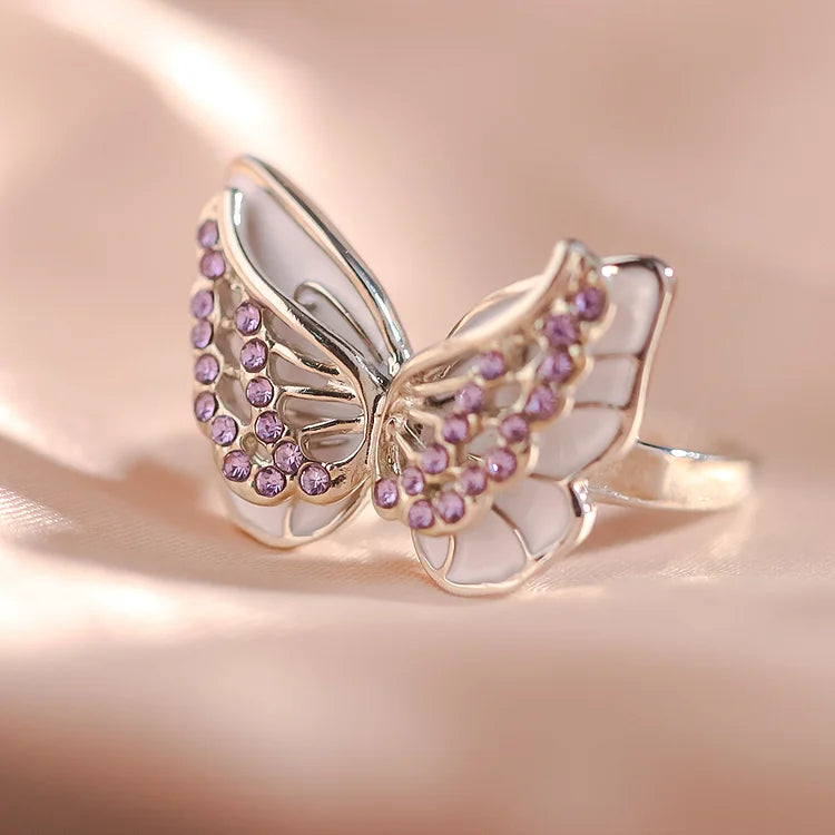 TwilightWings – Diamond Butterfly Ring