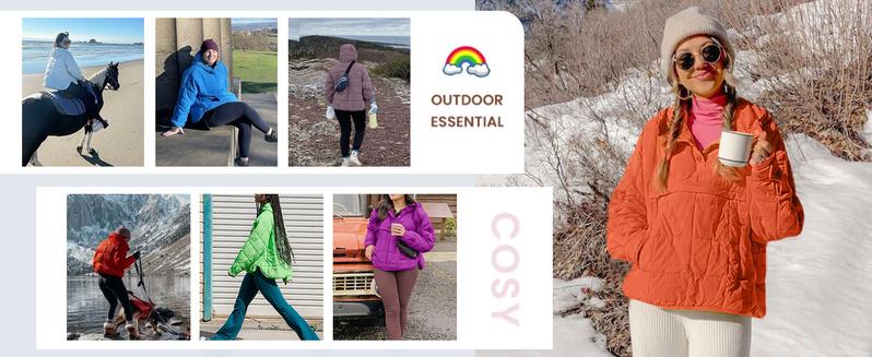 FrostEase – Oversized Hooded Puffer Pullover
