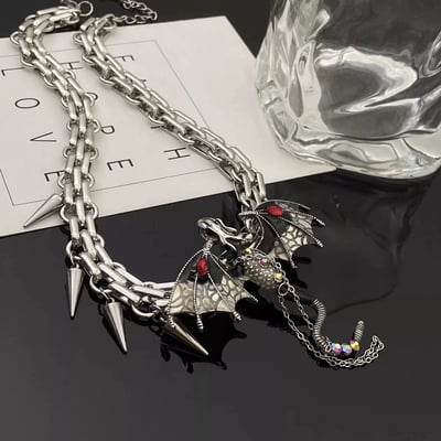 DragonWings – Imprisoned Flying Dragon Necklace