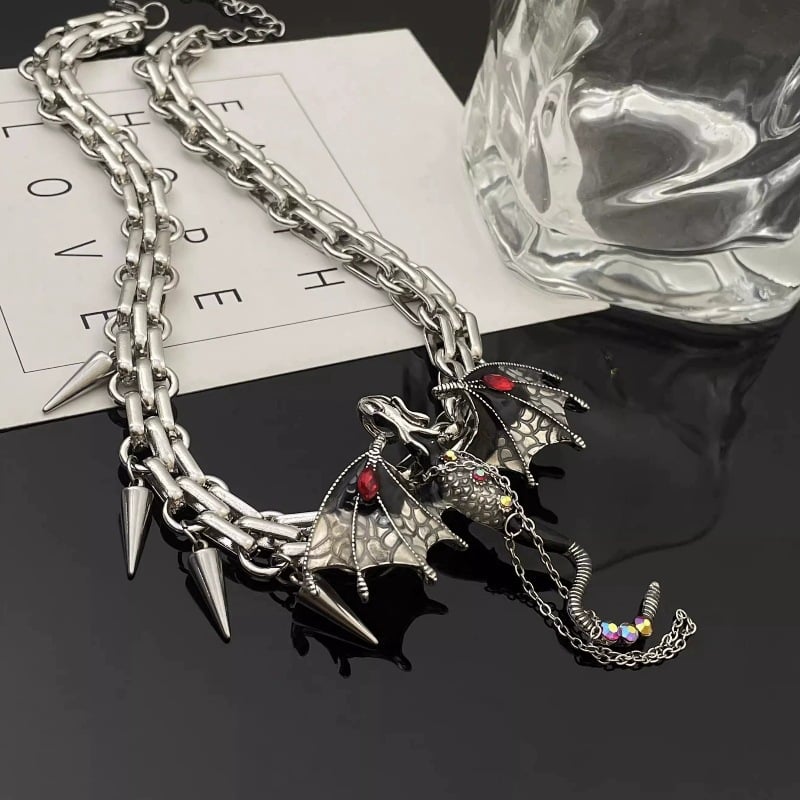 DragonWings – Imprisoned Flying Dragon Necklace