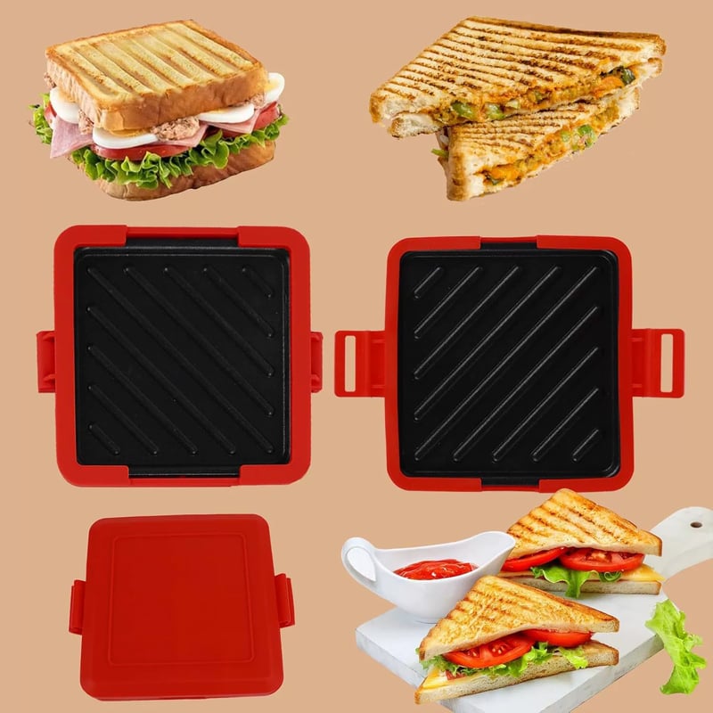 SnapGrill – Compact Non-Stick Microwave Toastie Maker