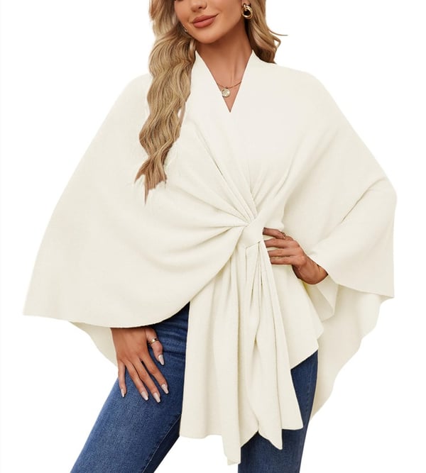 SilvaDrape – Chic Soft Poncho Sweater