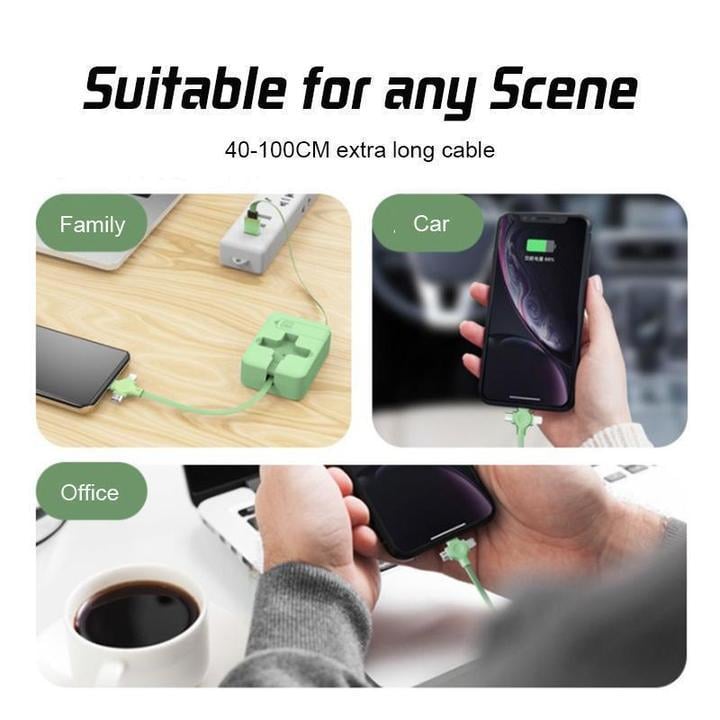 FlexiDock | 3-in-1 Retractable Charging and Phone Stand