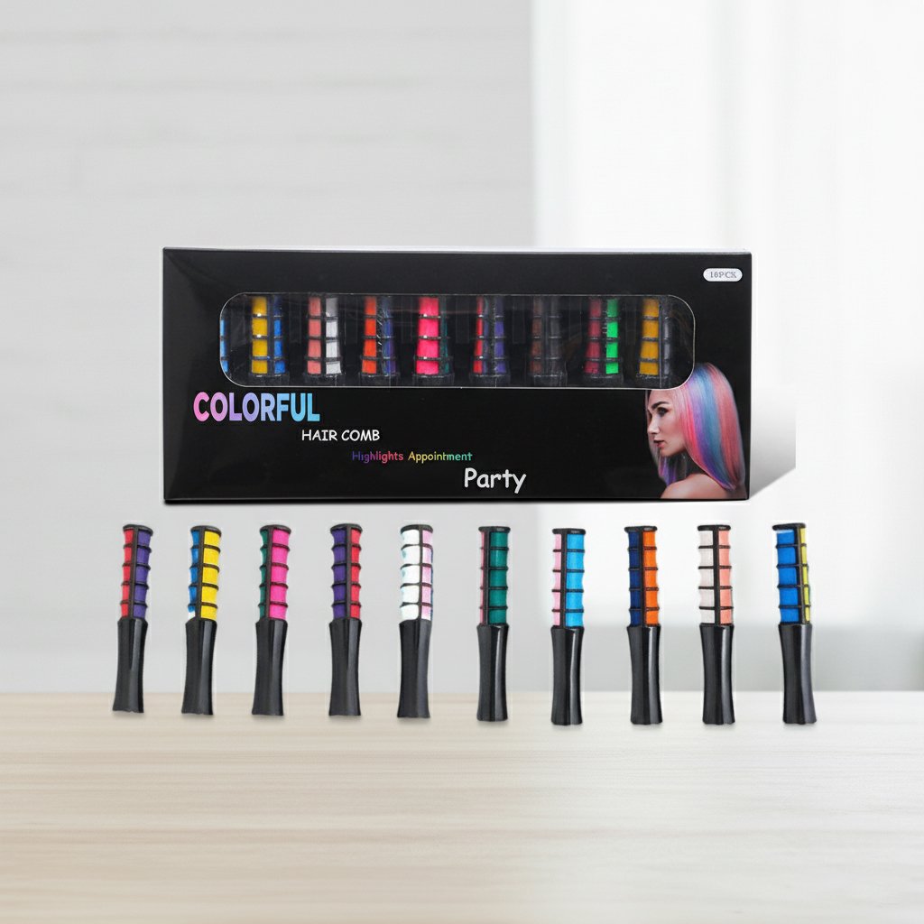 SparkComb - Bright & Safe Hair Chalk Set