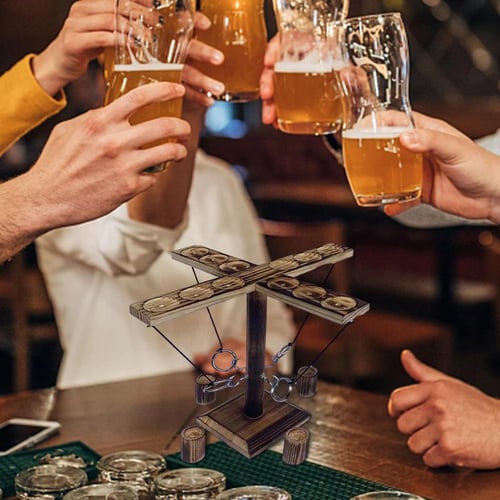 BrewToss – Fun Wooden Ring Hook Drinking Game