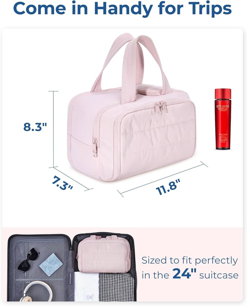 VelvetTote – Elegant Large Capacity Cosmetic Organizer