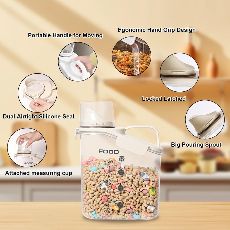 PortaStore | Ergonomic Airtight Food Storage Dispenser