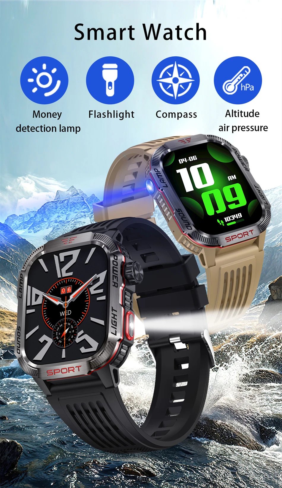 TitanGear – Military Outdoor Smart Watch