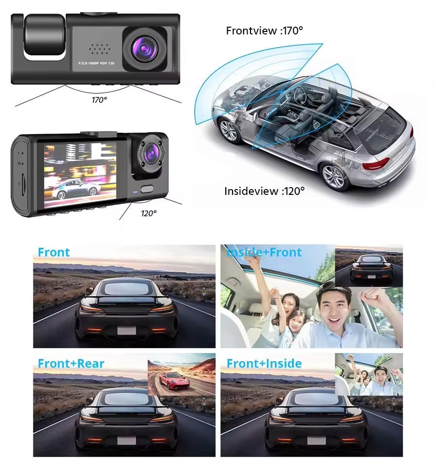 DriveEye - Smart WiFi HD Dashcam with Night Vision
