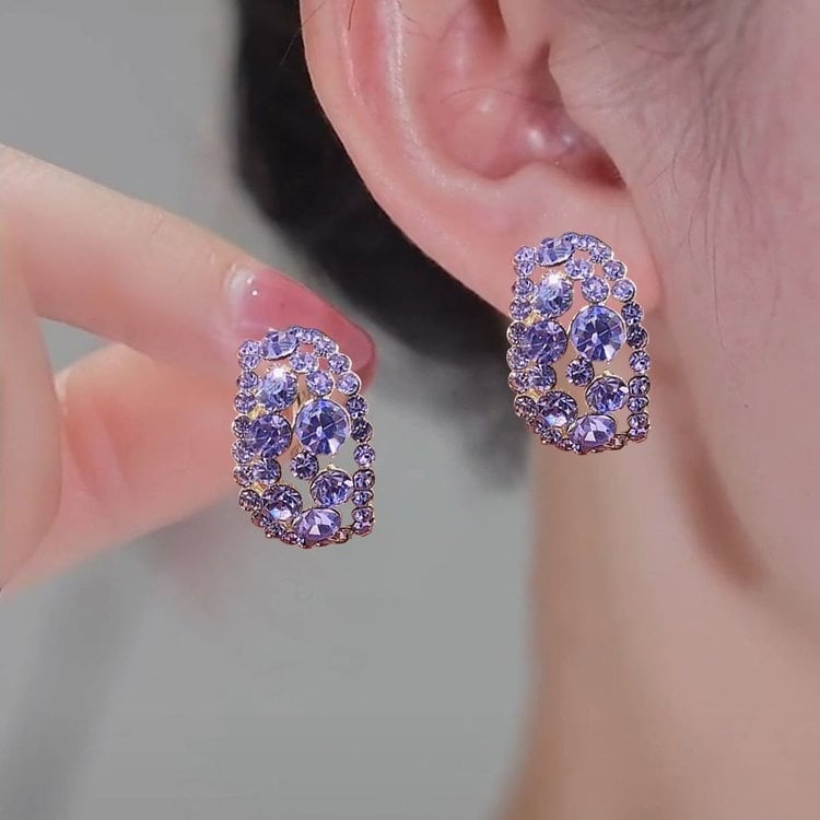 EternaGlint – Sparkling Lab Diamond Hoops