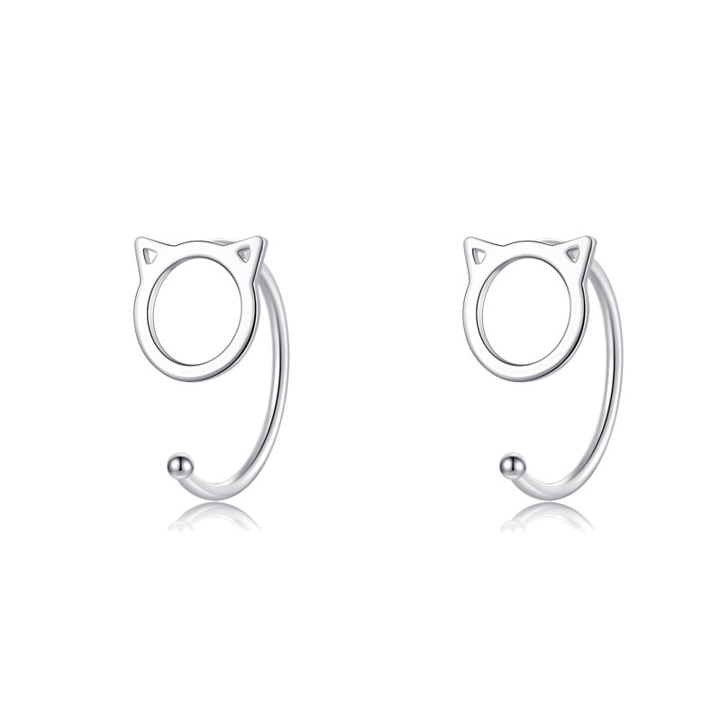 PurrLuxe – Hollow Cat Earrings