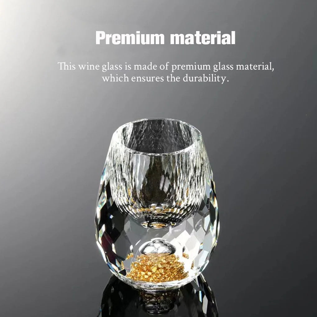 GlacierGlow - Crystal Gold-Foil Shot Glass