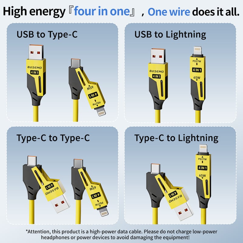 ChargeFlow | 4-in-1 Spring Fast Cable