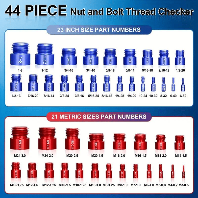 ScrewSense – 44 Pcs Alloy Thread Inspector Set