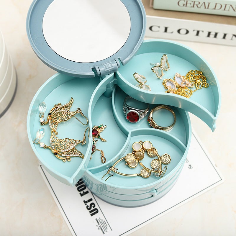 GleamVault – Rotating Jewelry Organizer
