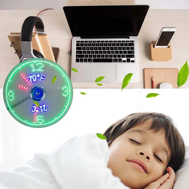 AeroGlow – Smart LED Clock Fan