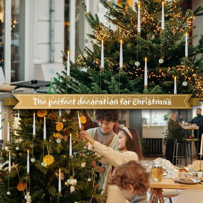 CrystalGlow – Enchanted Christmas Tree Candles