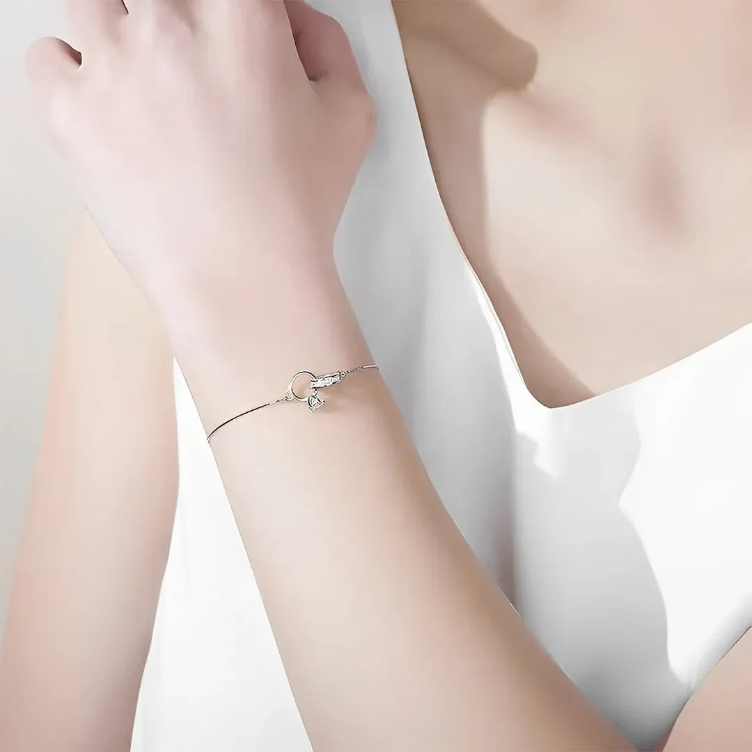LuxeBond – Sterling Silver Diamond Bracelet