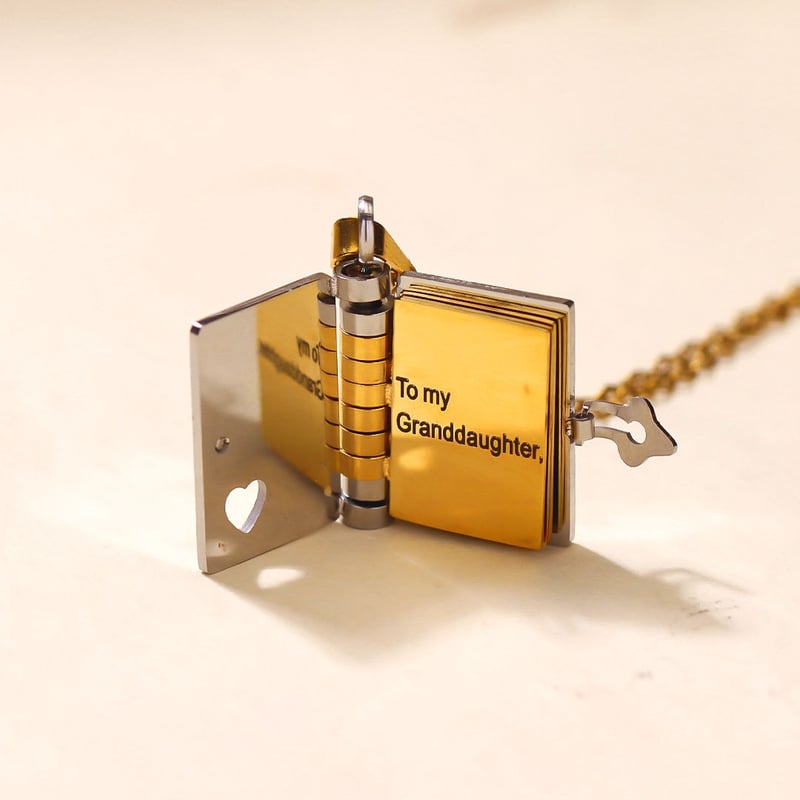 ChapterGlow – Elegant Book Pendant Necklace