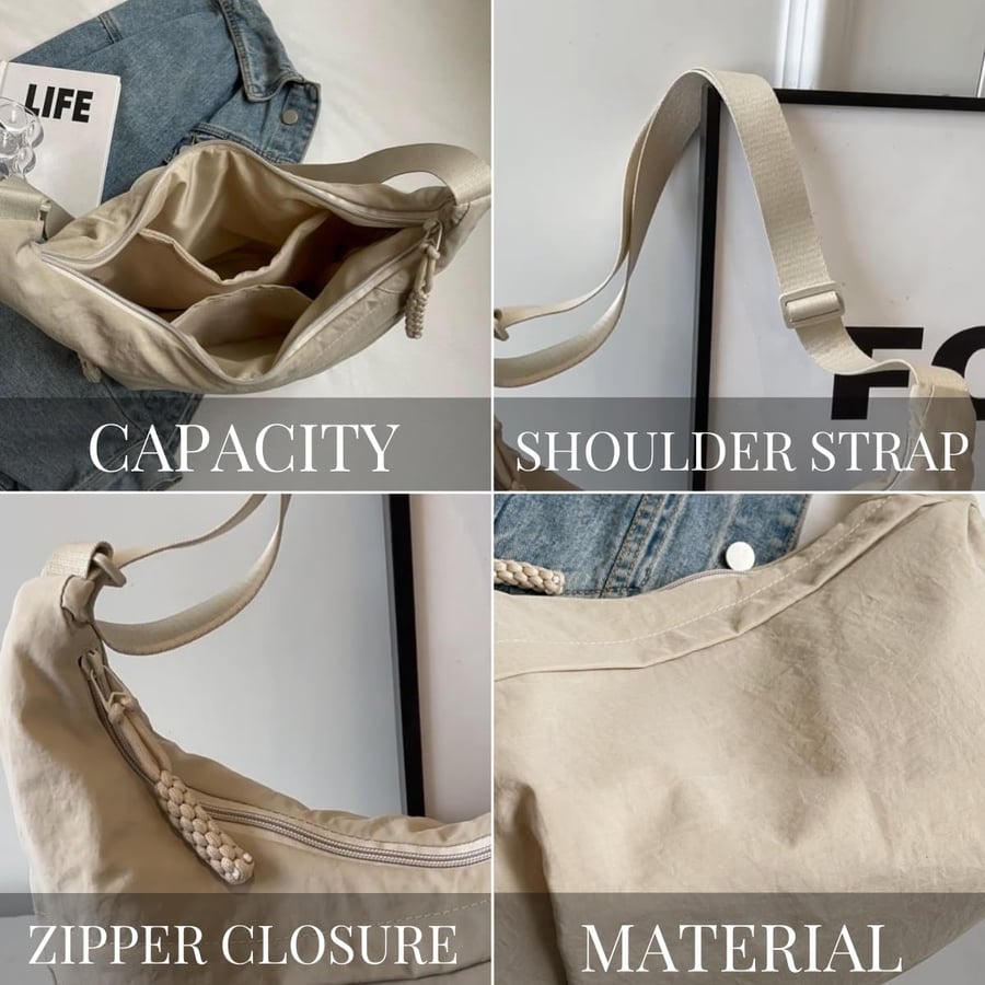 UrbanEase – Lightweight Nylon Crossbody Bag