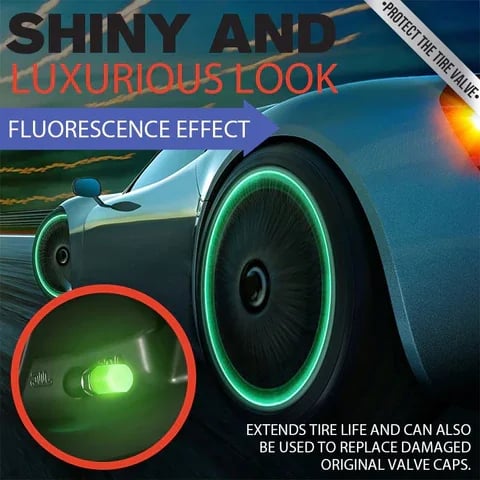 GlowRide - Fluorescent Wheel Valve Caps