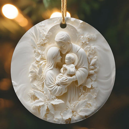 DivineGlow – Holy Family 3D Ornament