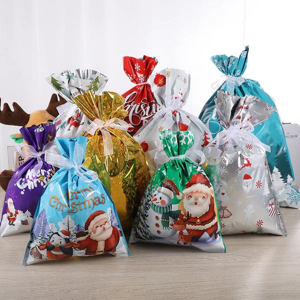 MerryPouch – Festive Christmas Drawstring Gift Bags