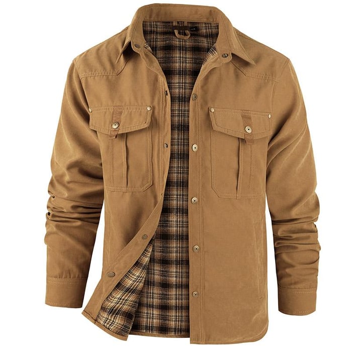TimberWear – Men’s Flannel-Lined Shacket Jacket