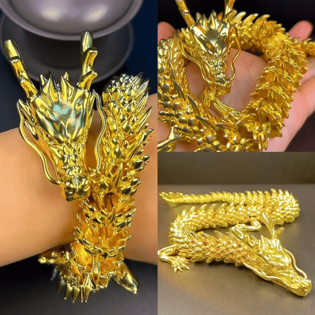 AuricDragon – Articulated Gold Figurine