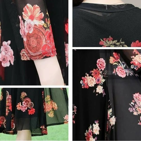FloraChic – Elegant Print Dress Set