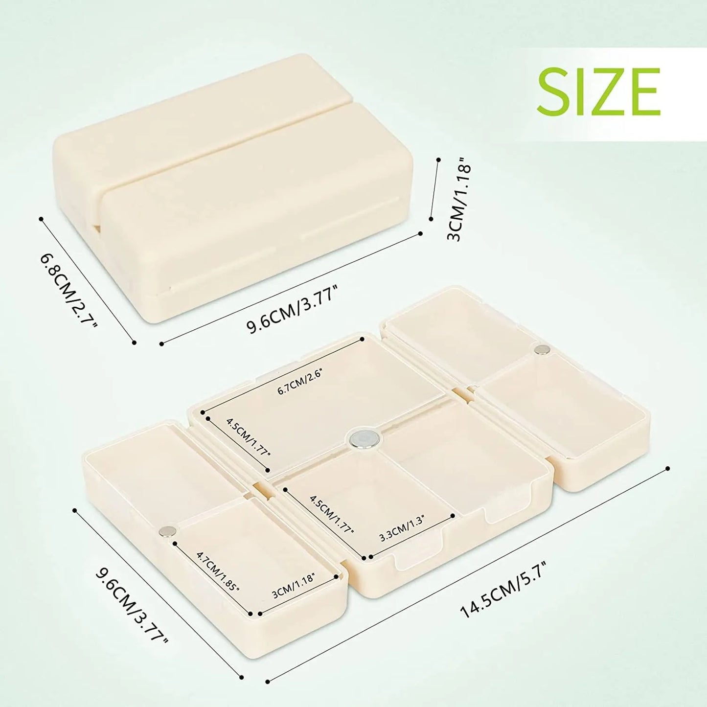 MediMate – 7 Compartment Portable Pill Case