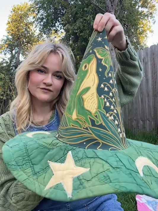 HexaStitch – Handcrafted Quilted Witch Hat