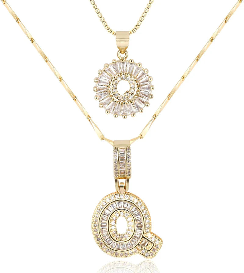 LetterLuxe – Personalized Initial Pendant Set