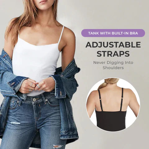 Comfortique - Stylish Tank with Integrated Bra Support