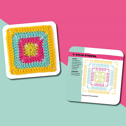 StitchNotes – Granny Square Crochet Greeting Card Set