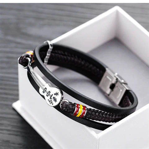 StrumSoul – Handmade Leather Music Bracelet