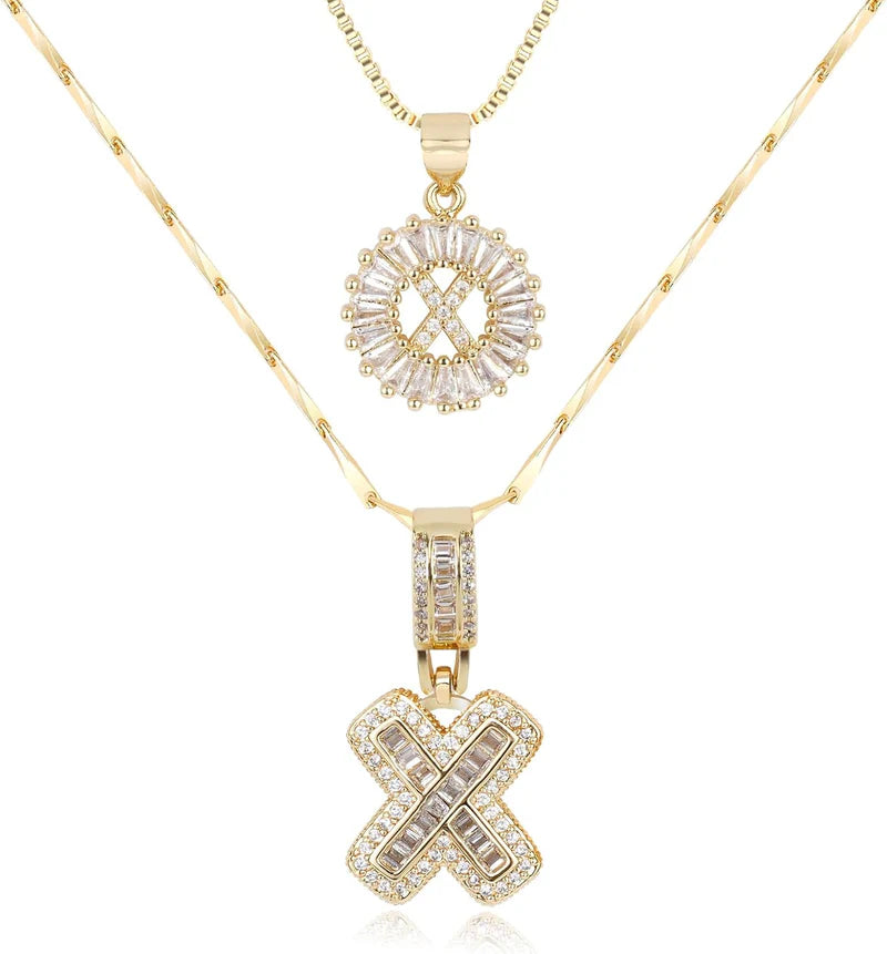 LetterLuxe – Personalized Initial Pendant Set