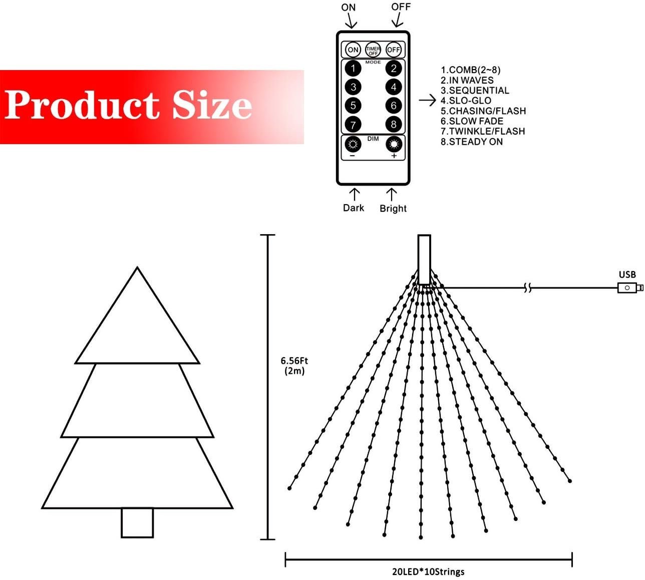 FestivaGlow – Multi-Mode Christmas LED String Lights