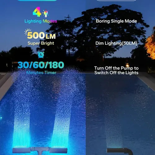GlowRipple – Remote Controlled Solar Fountain for Pool Ambiance